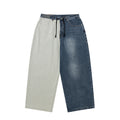 #OVDY Retro Distressed Wash 420G Winter Fleece Over Size Denim Jeans