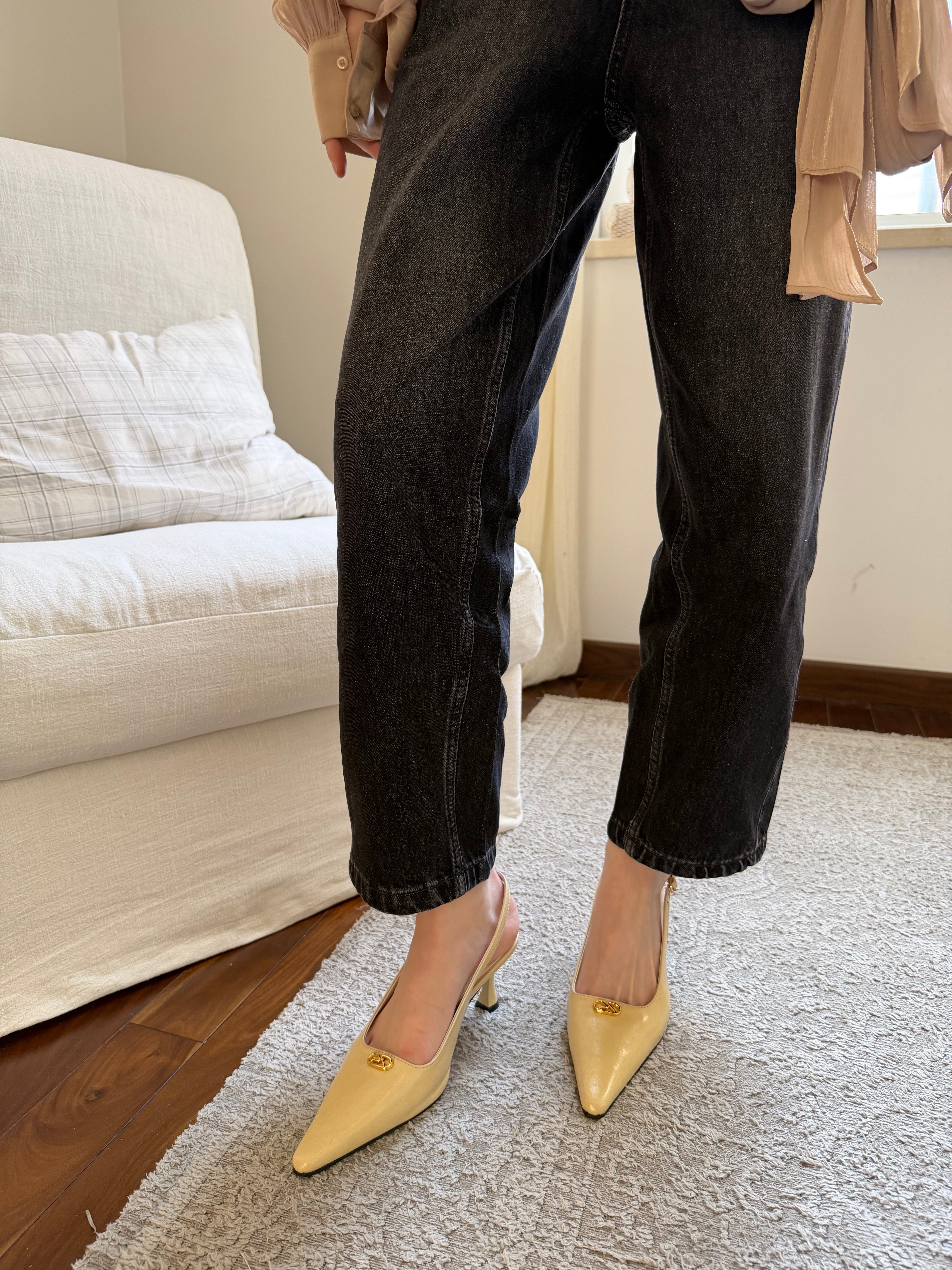 La mode Sharp Gold Icon Heels