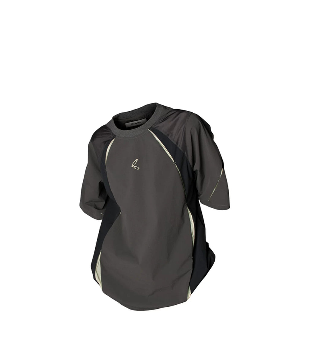 RELABEL Contrasting Color Splicing Cool Feeling Quick Drying Casual Tee