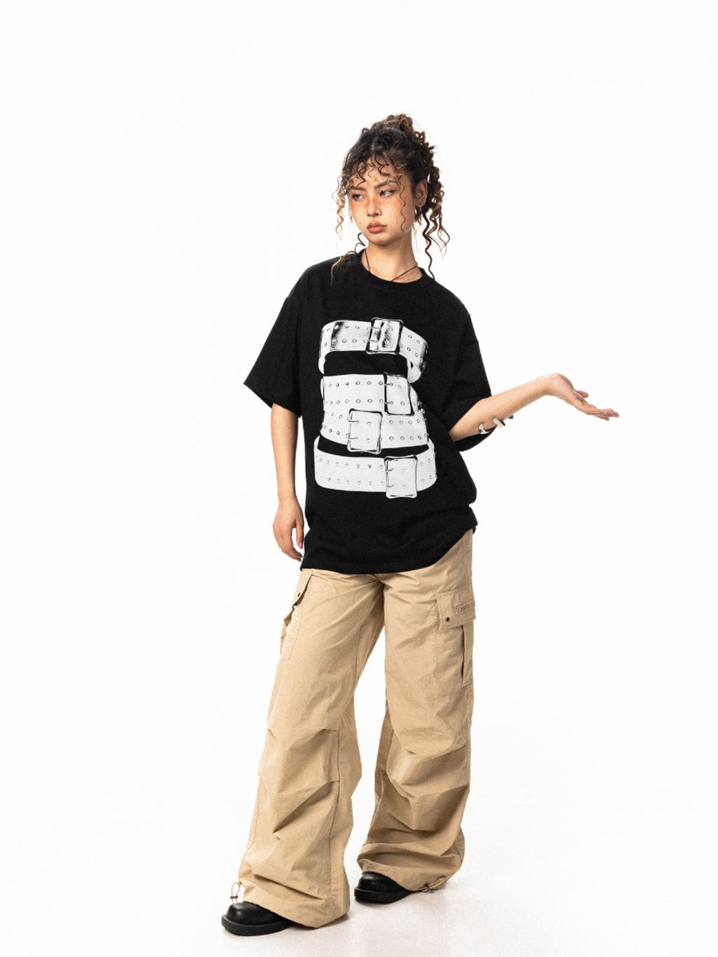 BLACKBB Original§ Print T-Shirt Niche Design Round Neck Tee