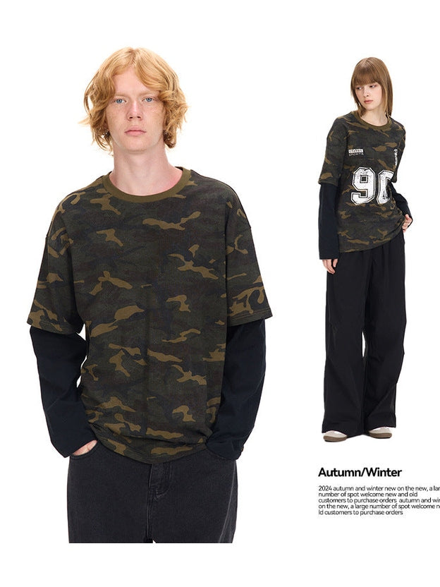 (Clearance) UNF American Vintage Camouflage Vintage Long Sleeve Tee