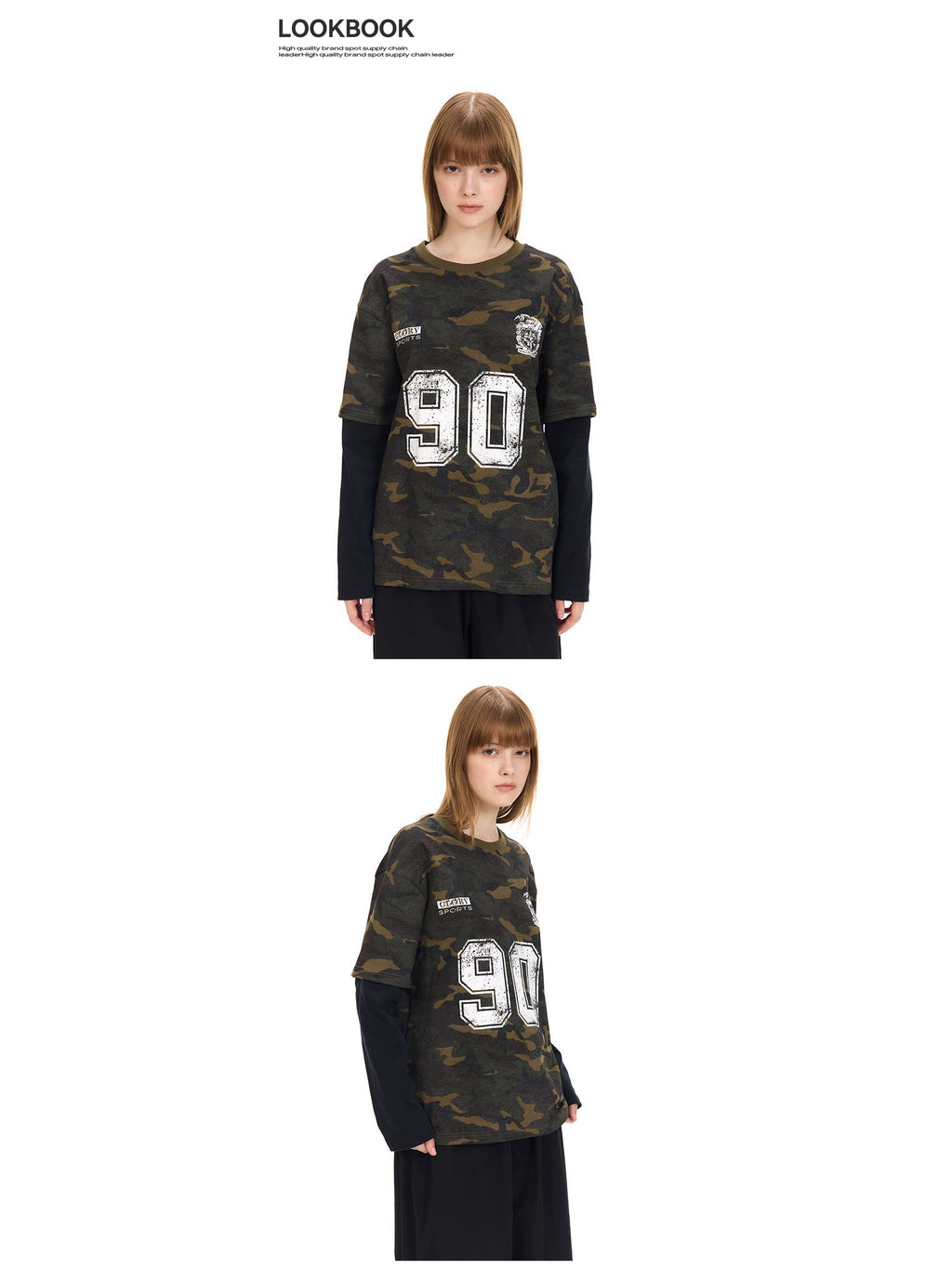 (Clearance) UNF American Vintage Camouflage Vintage Long Sleeve Tee
