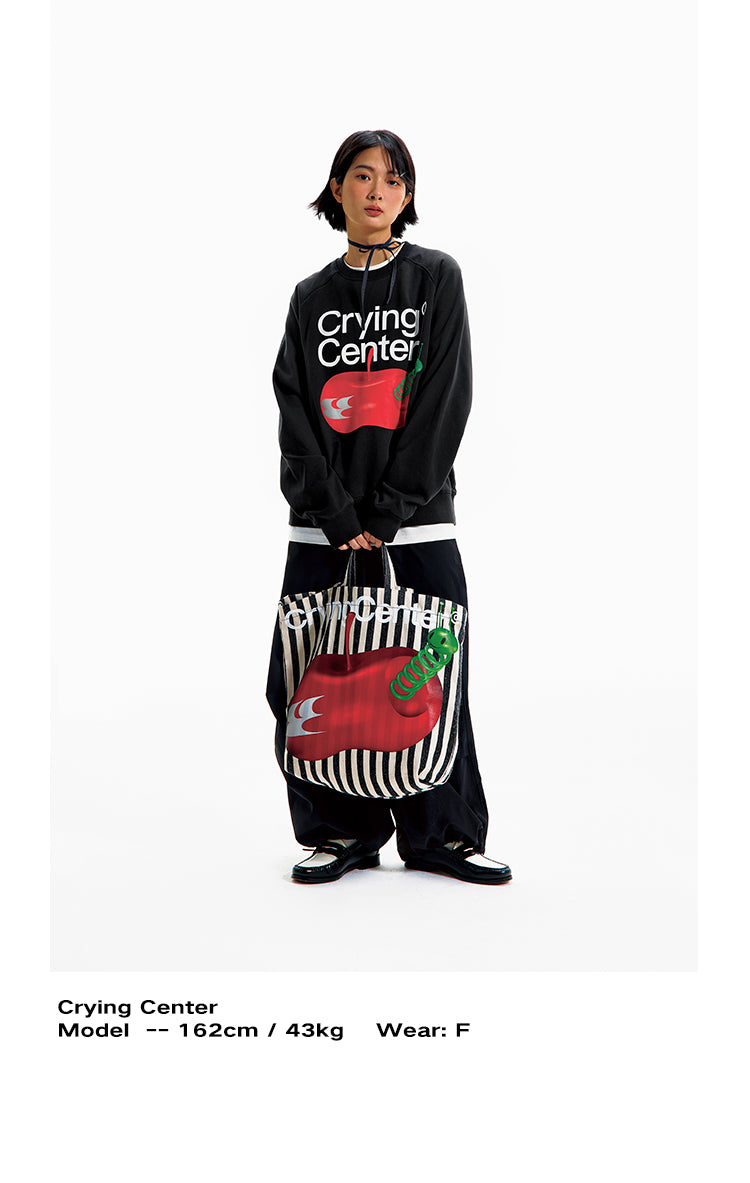 حقيبة حمل ذات سعة كبيرة من Crying Center Apple Killer Stripe