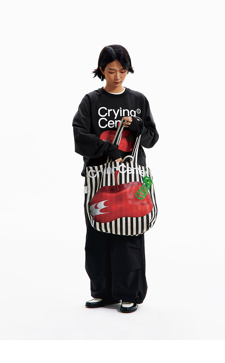 حقيبة حمل ذات سعة كبيرة من Crying Center Apple Killer Stripe