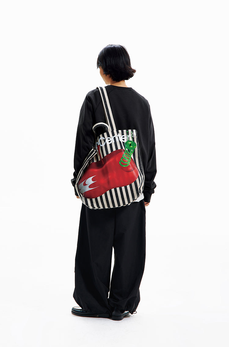 حقيبة حمل ذات سعة كبيرة من Crying Center Apple Killer Stripe