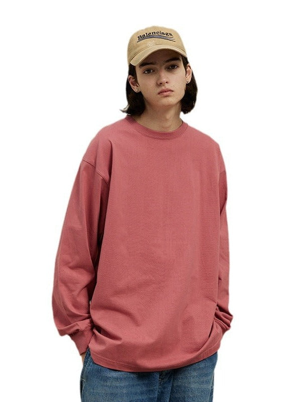 UNF Heavy 100% Cotton Loose Basic Understooth Long Sleeve Tee
