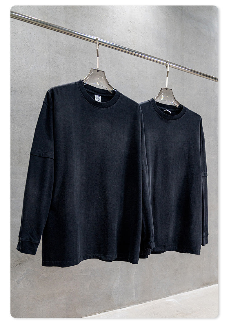 BE Washed 100% Cotton Long 2 Sleeve Tee
