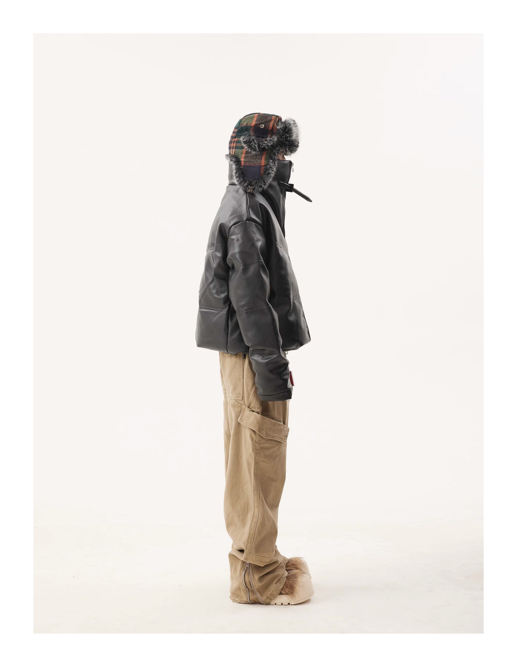 BTSG Segmentation Sense PU Leather Jacket