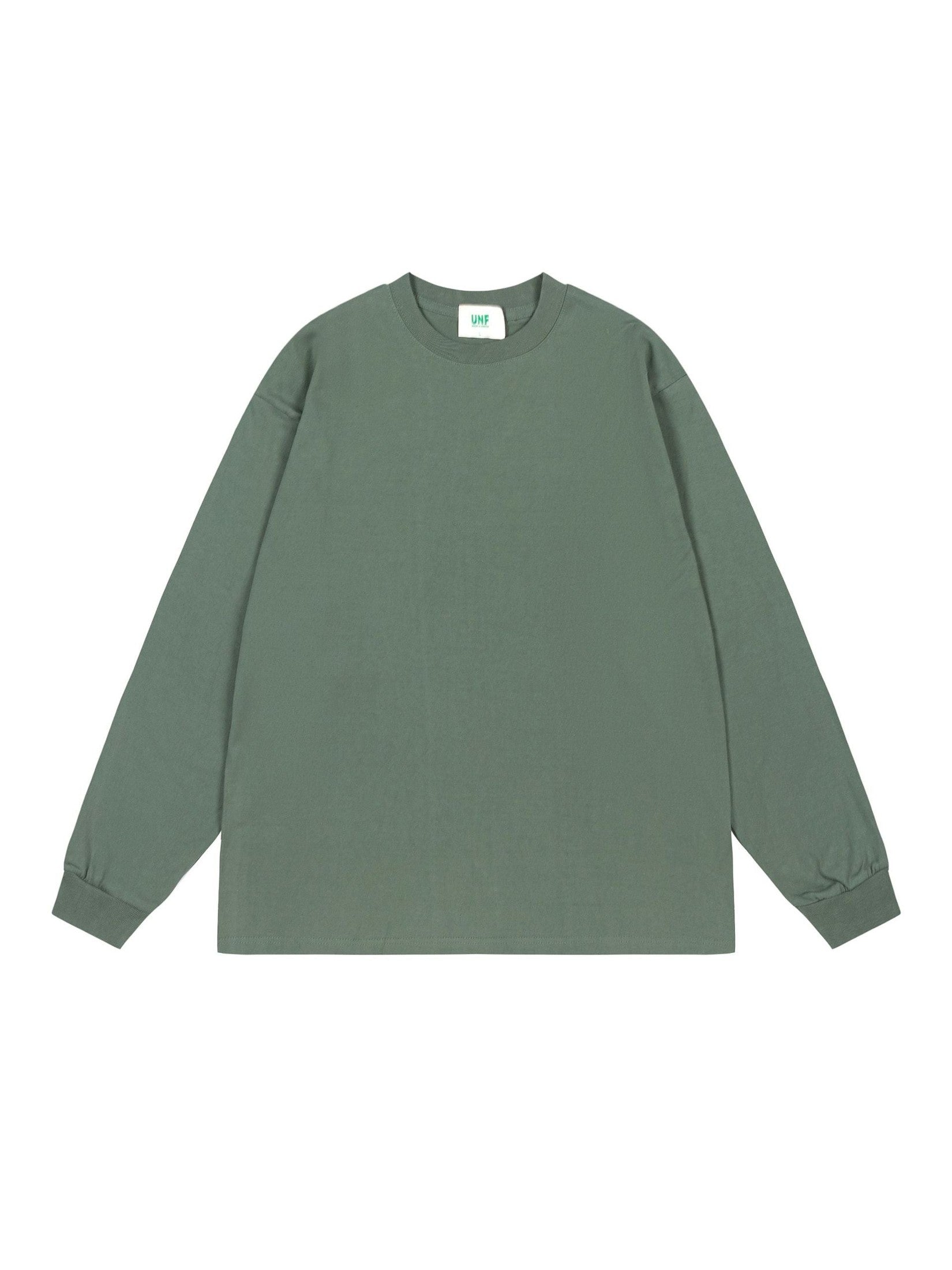 UNF Heavy 100% Cotton Loose Basic Understooth Long Sleeve Tee