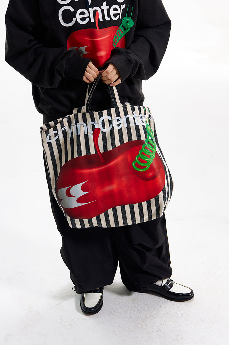 حقيبة حمل ذات سعة كبيرة من Crying Center Apple Killer Stripe