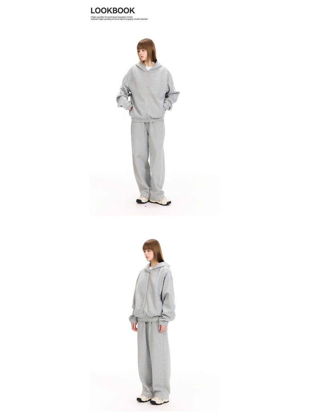 UNF 380G Oversized Zip Hoodie with Sweatpants