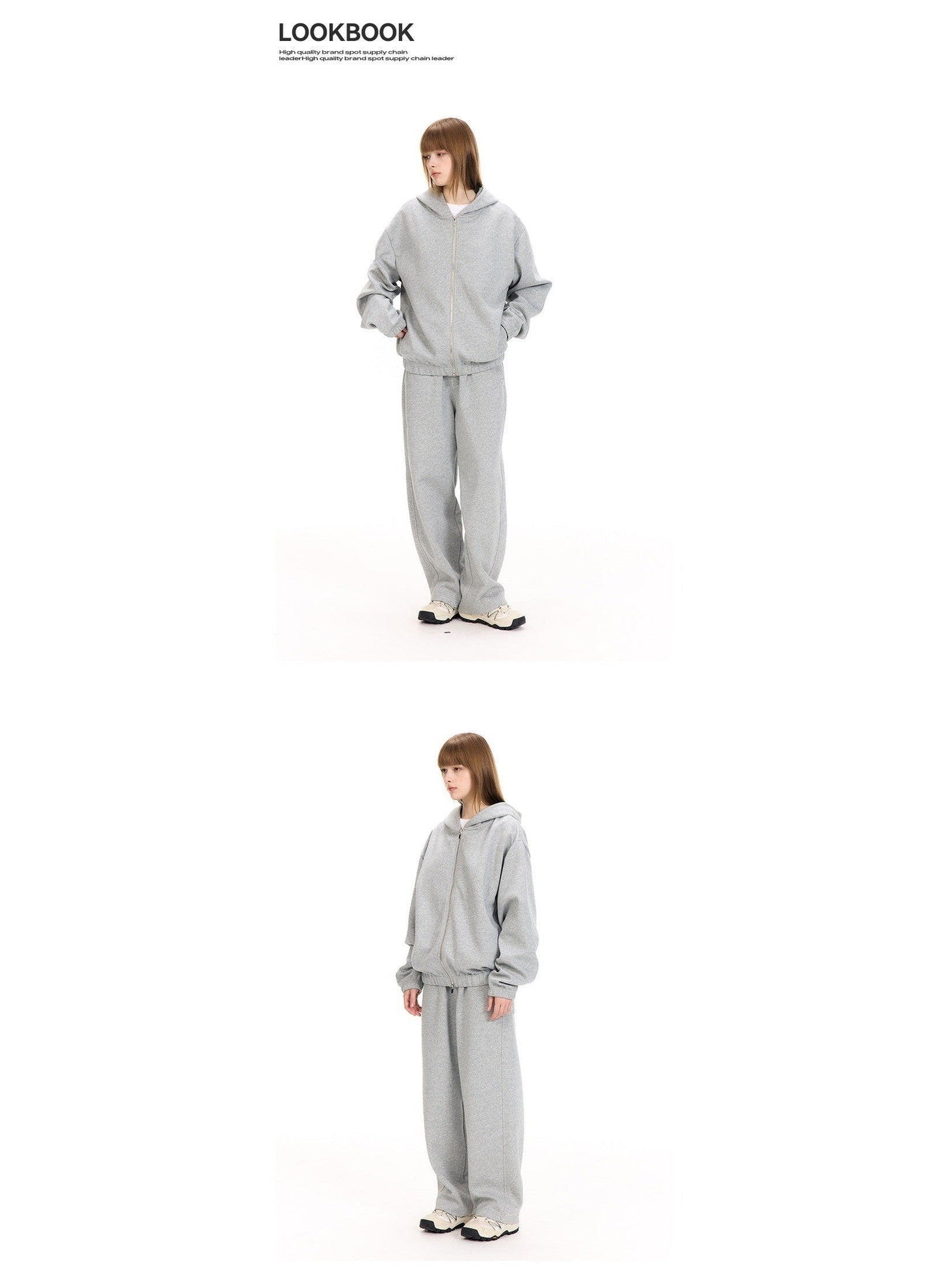 UNF 380G Oversized Zip Hoodie with Sweatpants