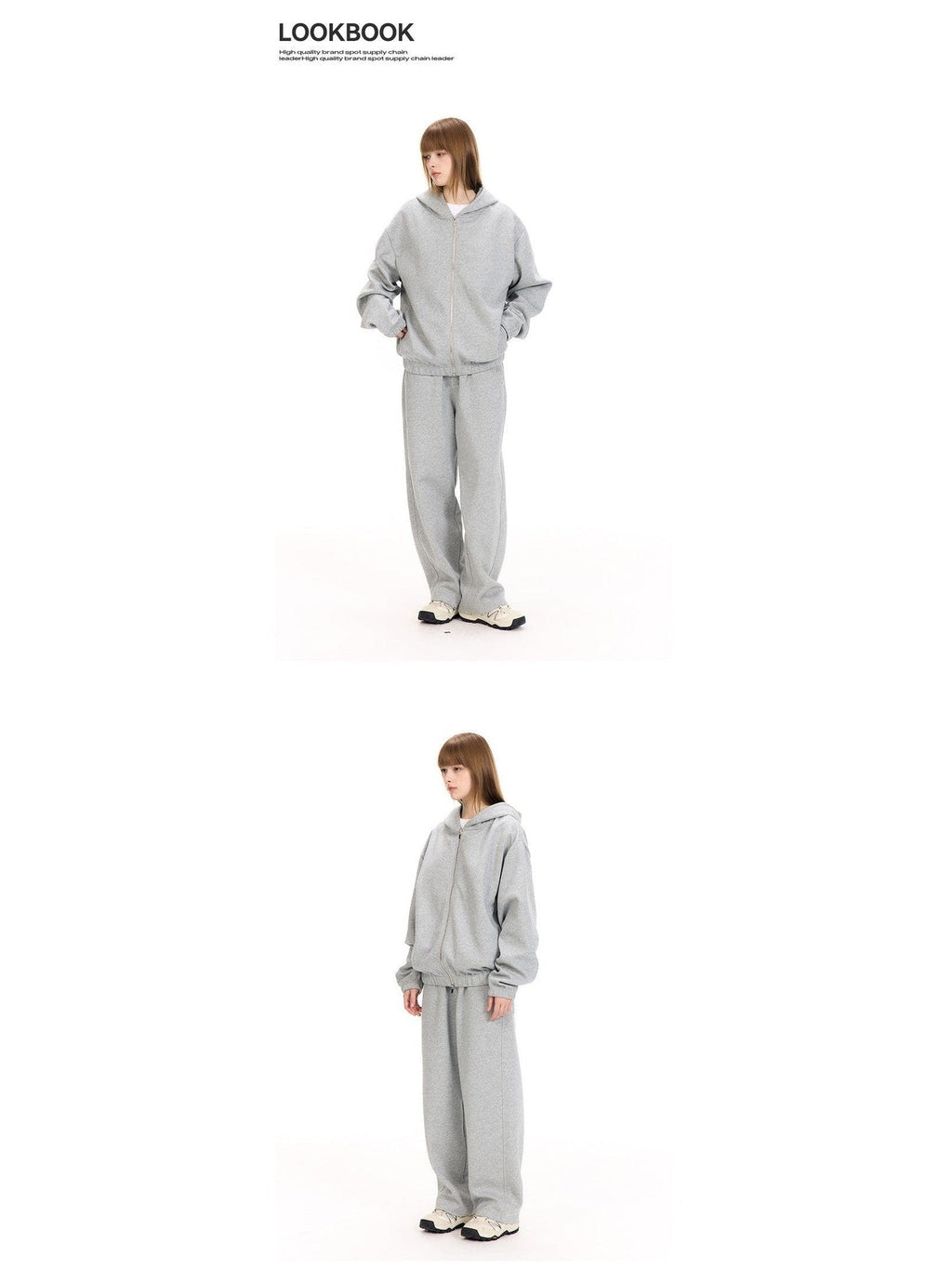 (Clearance) UNF 380G Oversized Zip Hoodie with Sweatpants