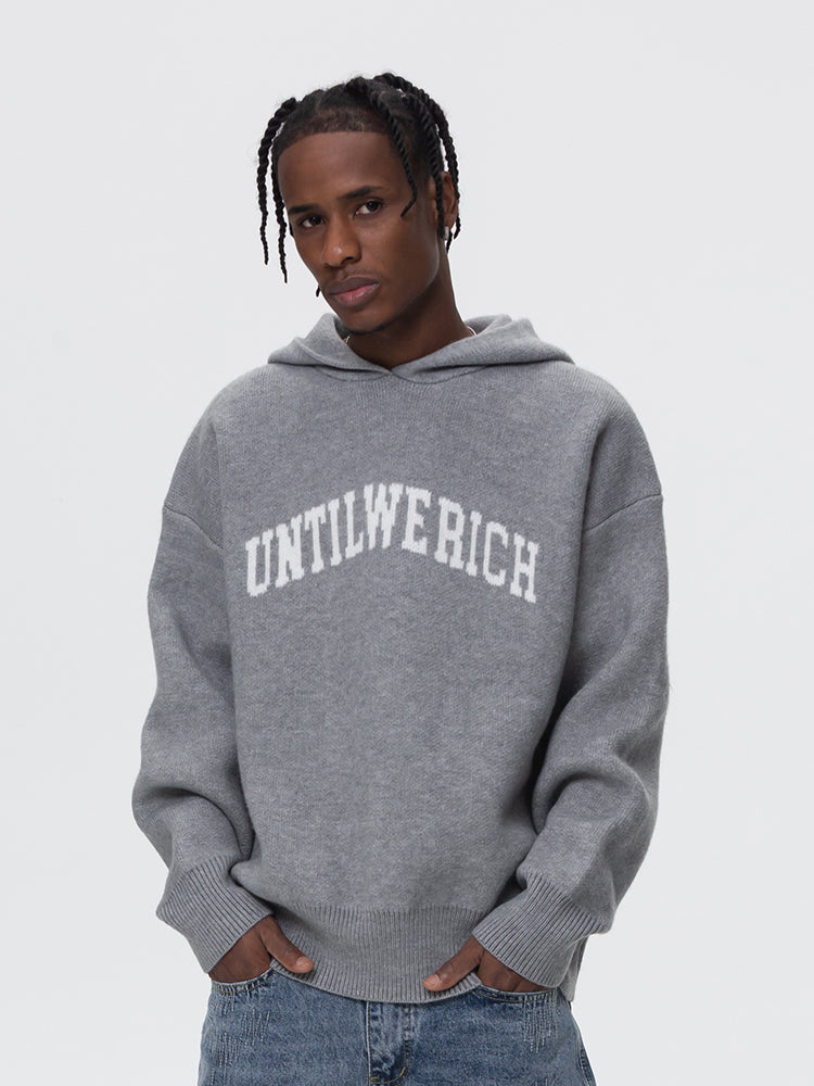 UNTILWERICH KNIT LOOSE HOODIE
