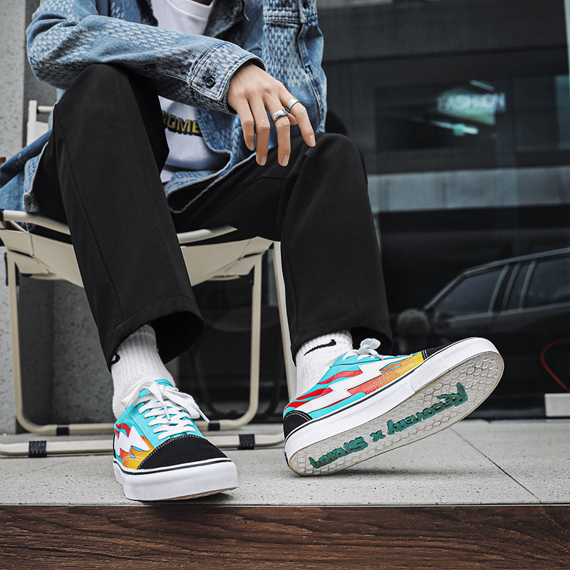 BLACK FLAME REVENGE X STORM ALL THE REVENGE STORM LA CANVAS SHOES