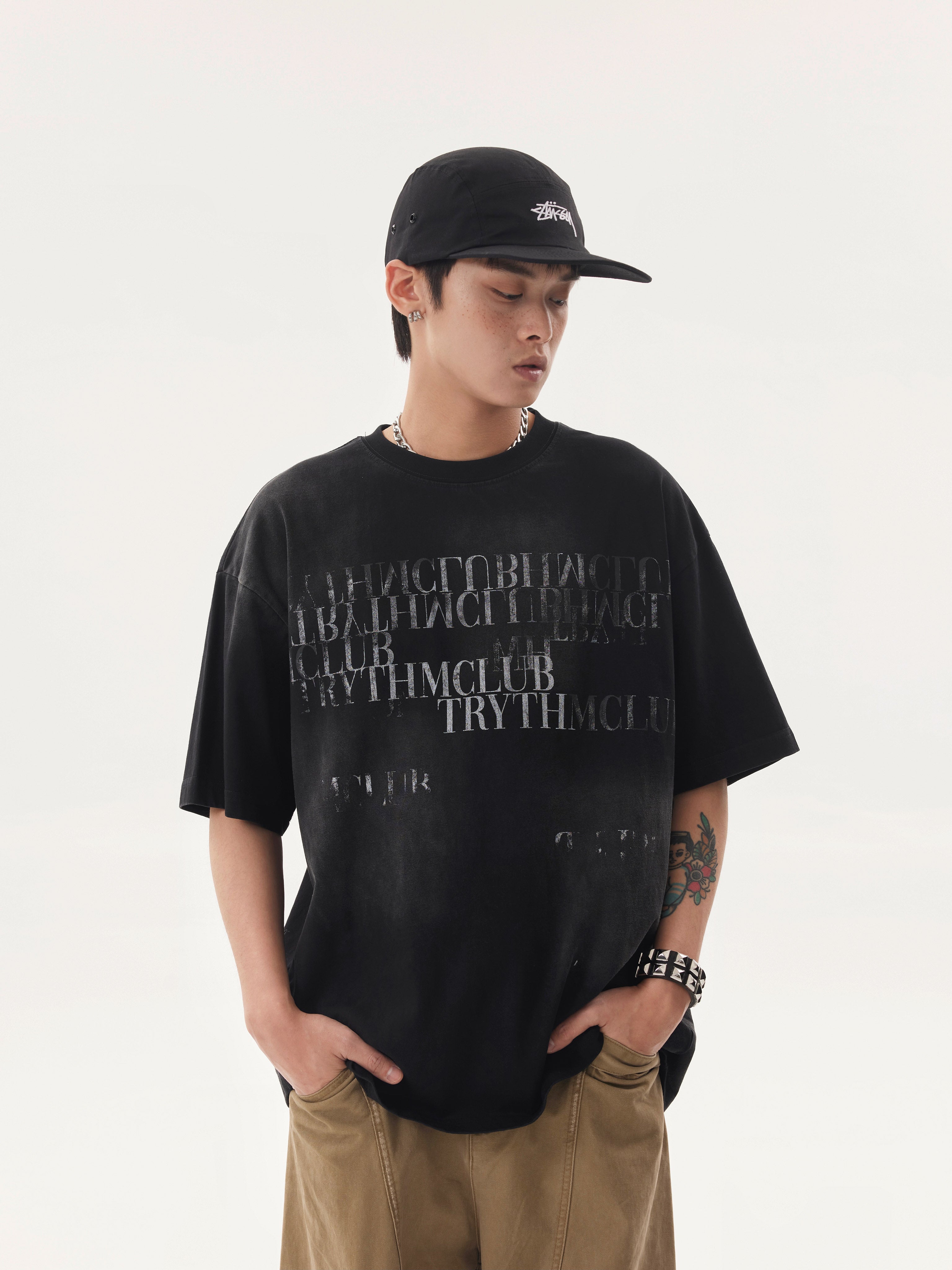TRYTHMCLUB * American Retro Short Sleeve Tee