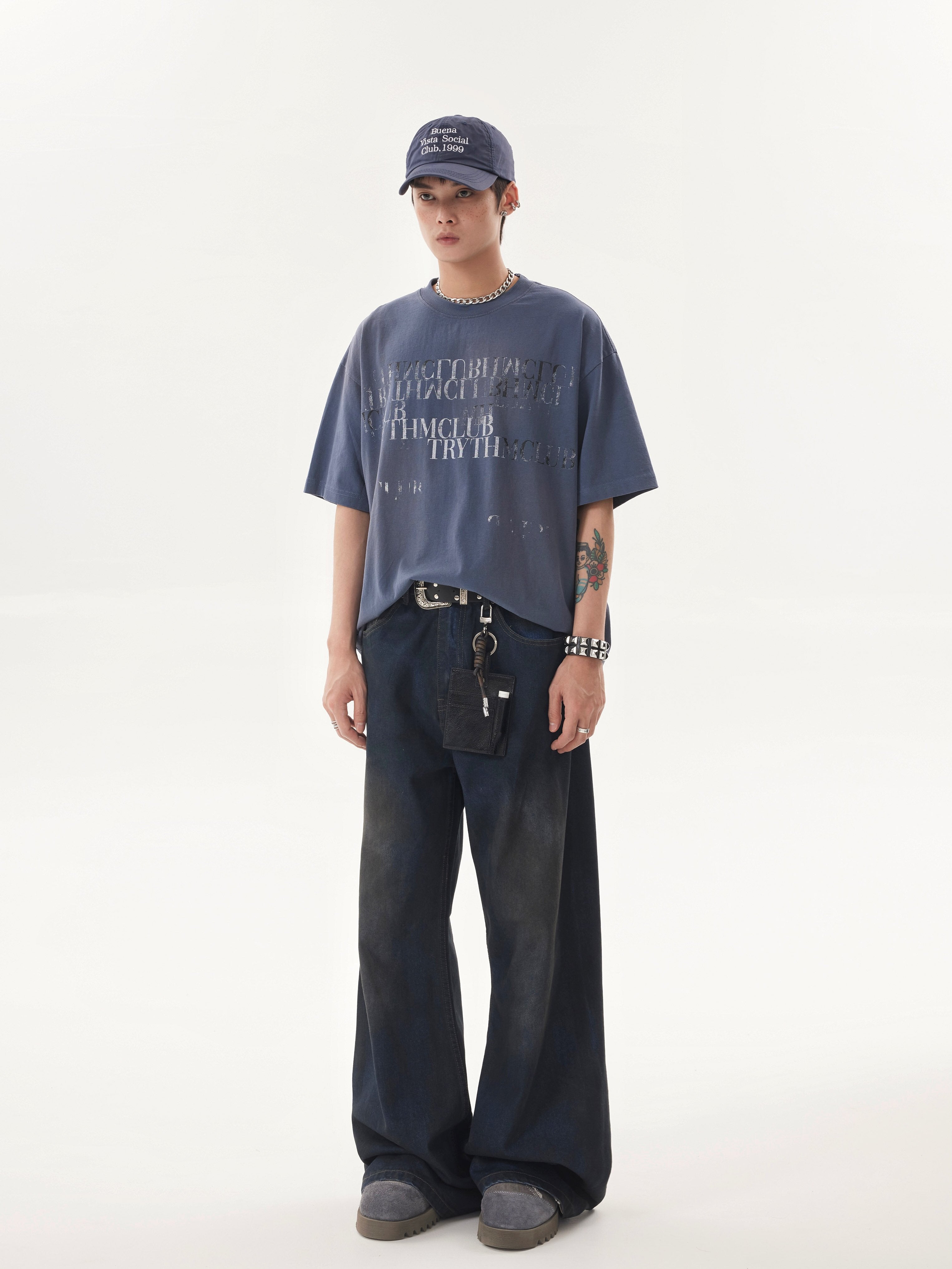 TRYTHMCLUB * American Retro Short Sleeve Tee
