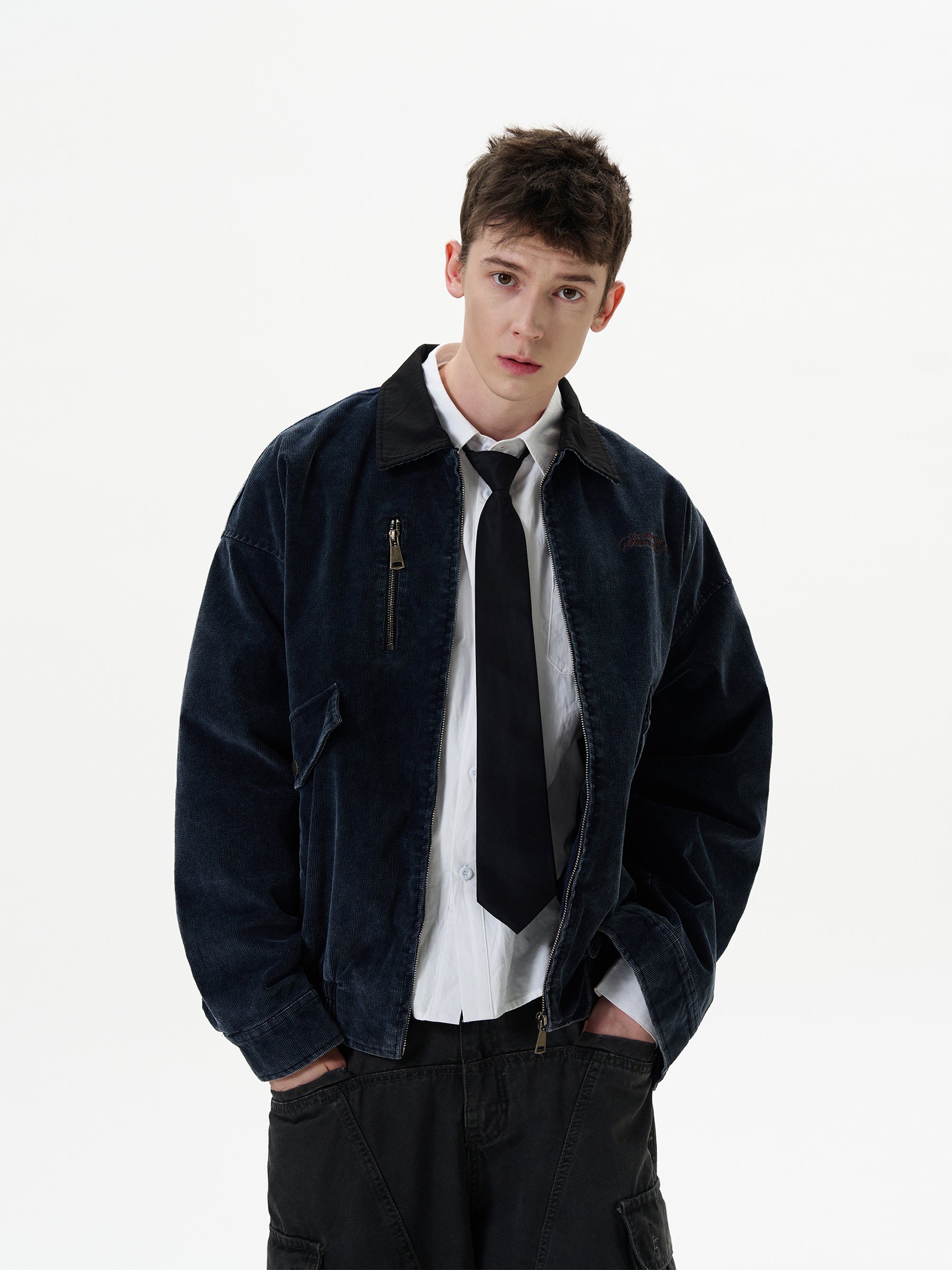 MADWITCH Distressed Corduroy Jacket