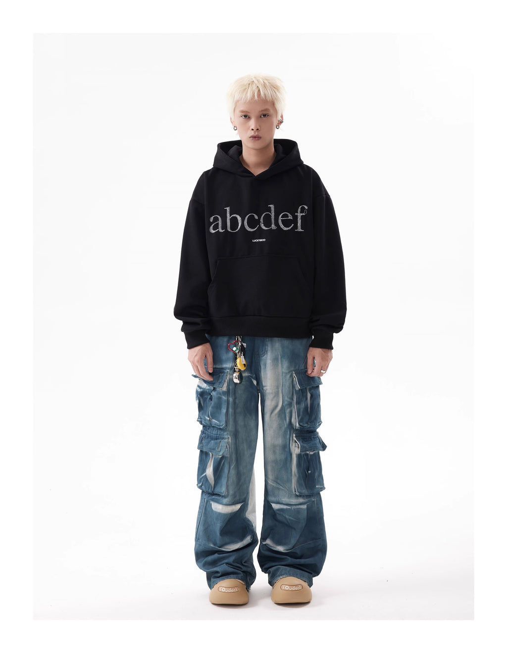 BTSG ABCD embroidered lettering Hoodie