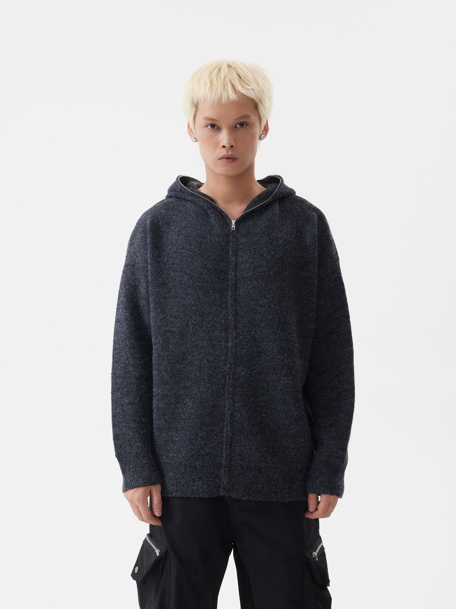 BTSG Slouchy Zip Cardigan Hoodie