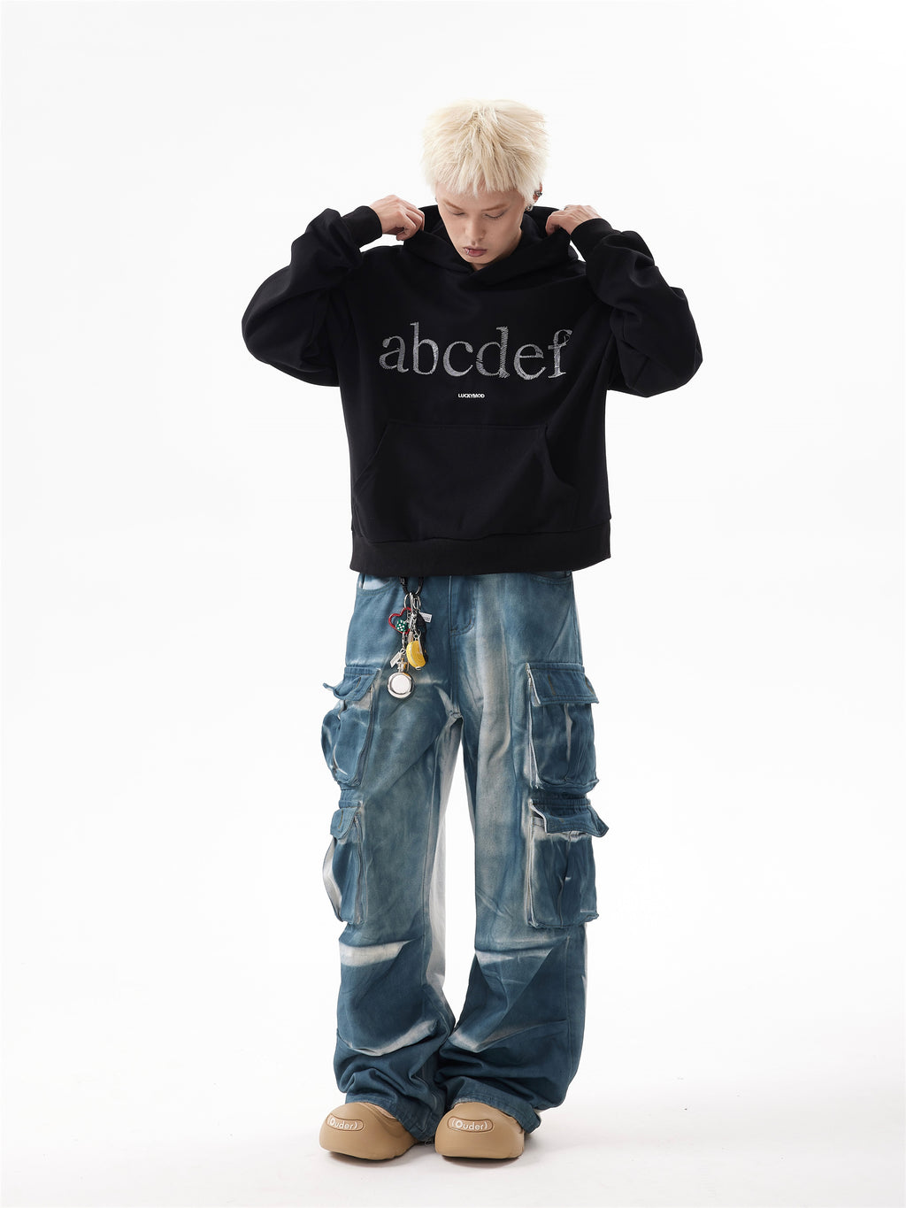 BTSG ABCD embroidered lettering Hoodie
