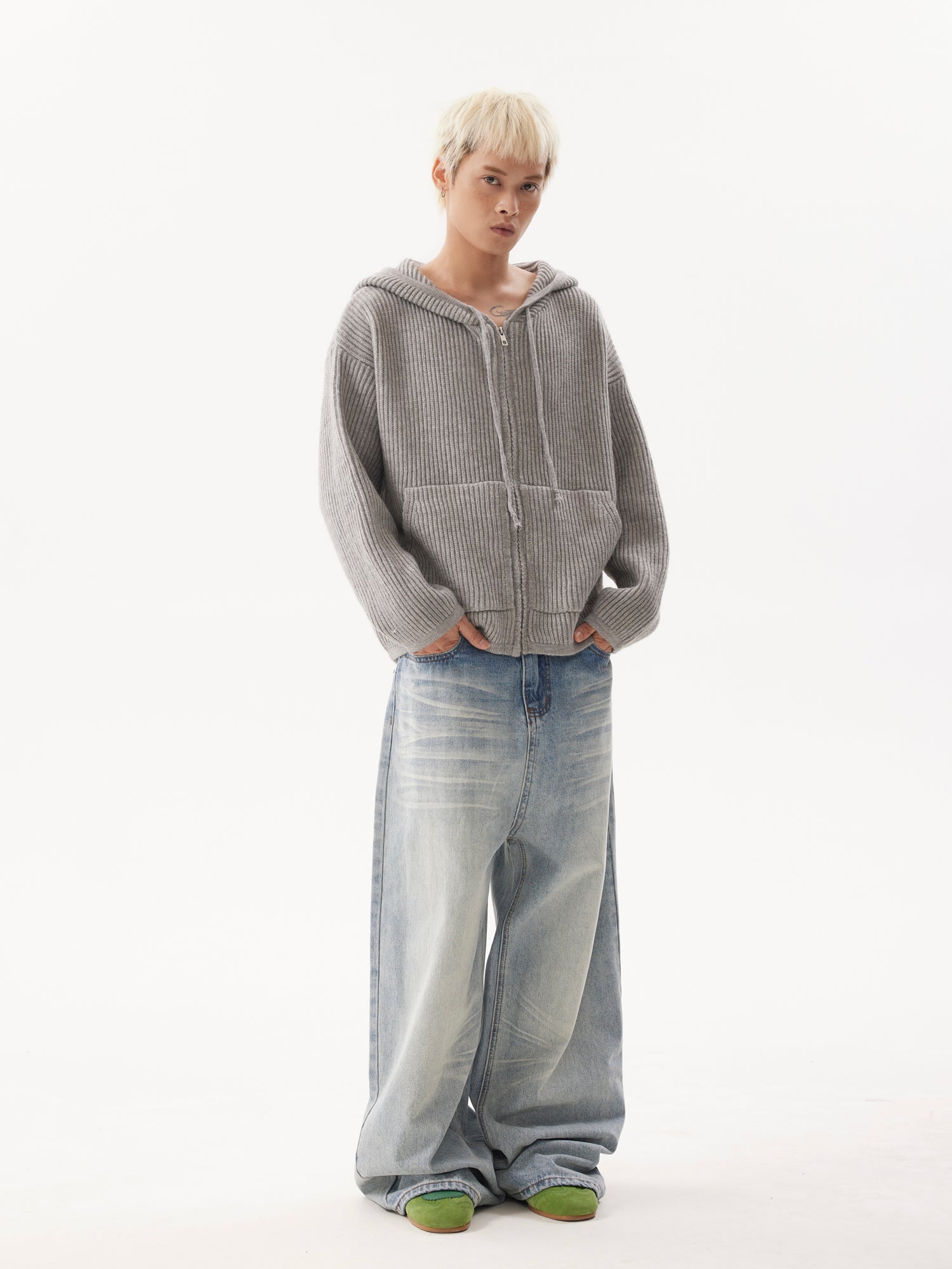 BTSG Knit Cleanfit Cardigan Sweater Jacket
