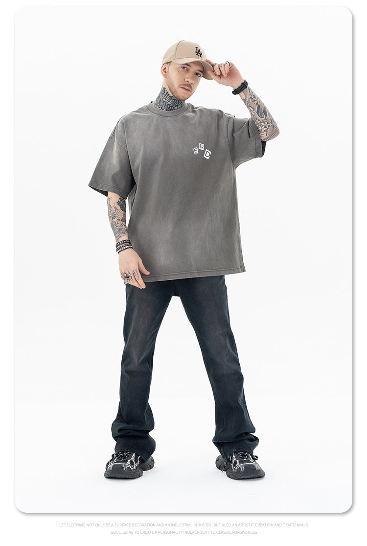 FORGIVNESS Wash Gradient Heavy Logo Short Sleeve Tee
