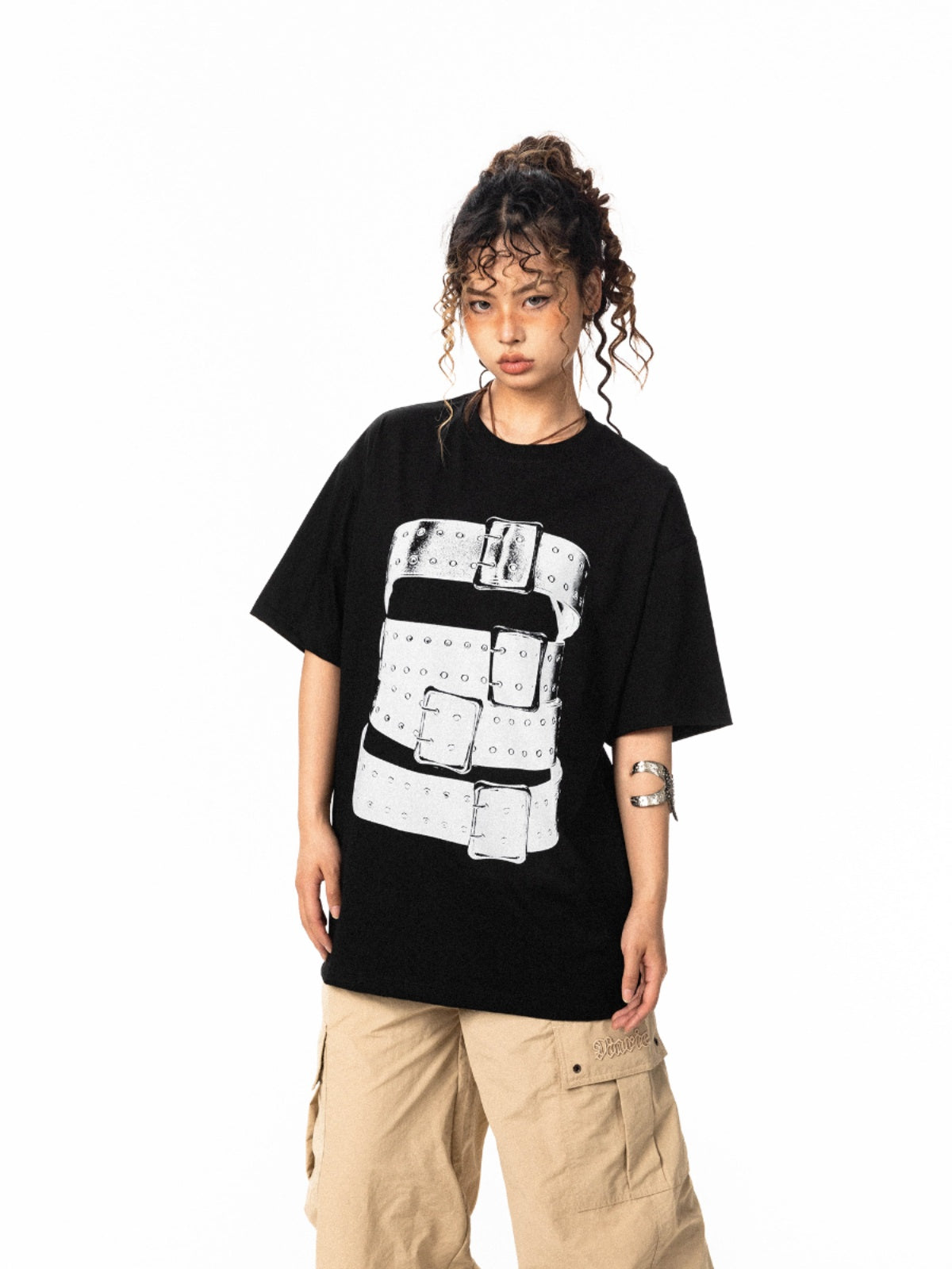 BLACKBB Original§ Print T-Shirt Niche Design Round Neck Tee