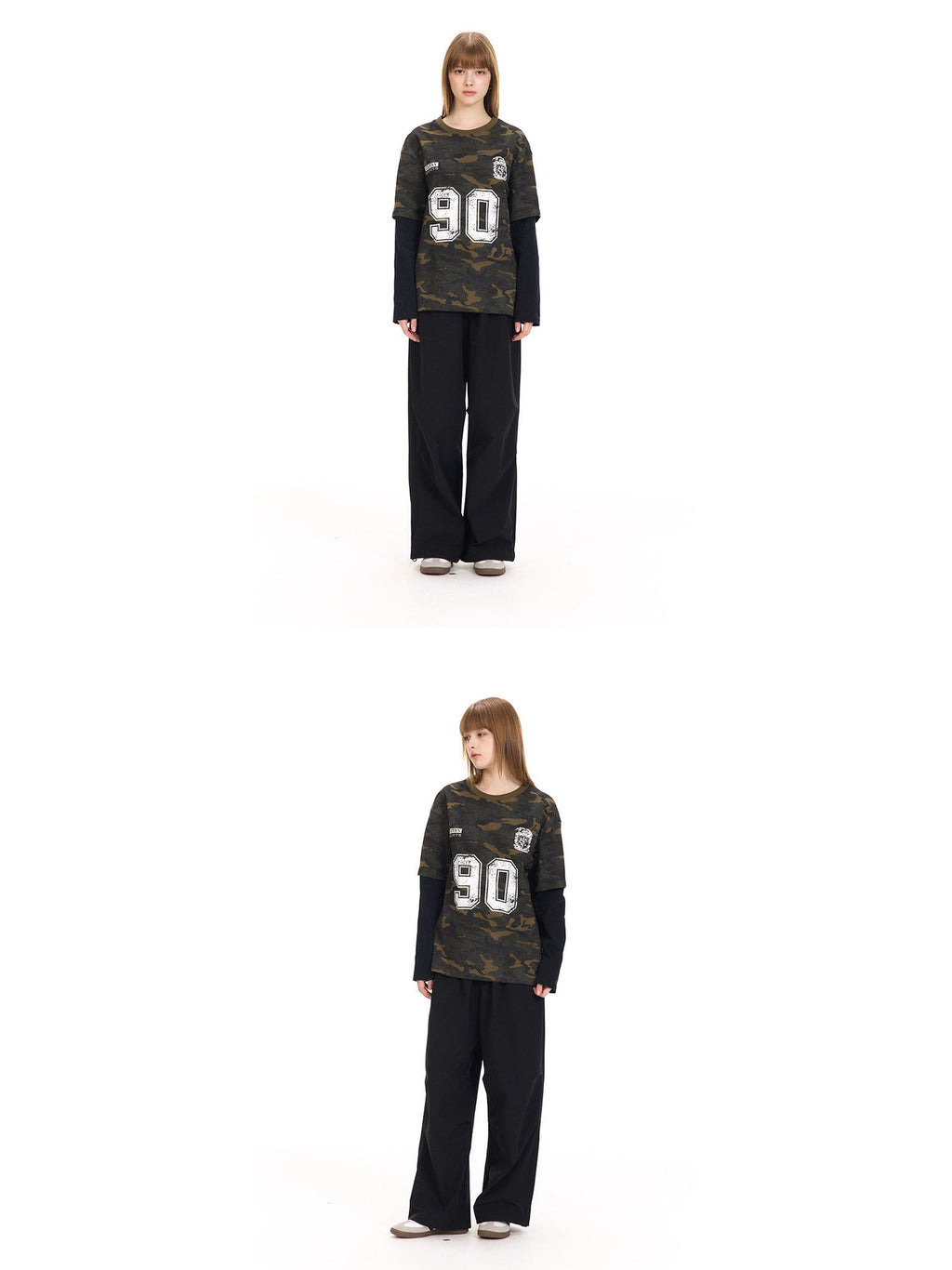 (Clearance) UNF American Vintage Camouflage Vintage Long Sleeve Tee