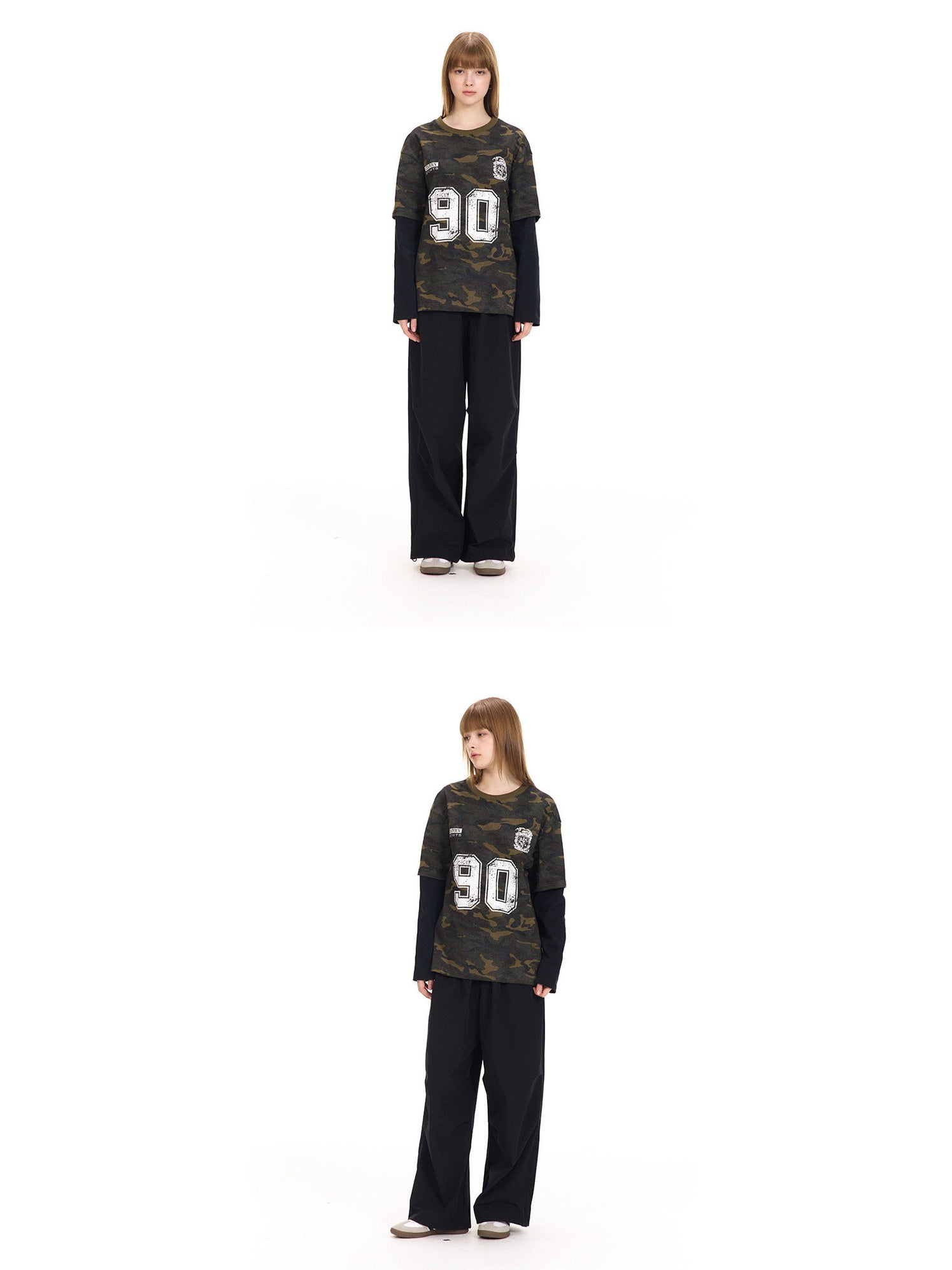 (Clearance) UNF American Vintage Camouflage Vintage Long Sleeve Tee
