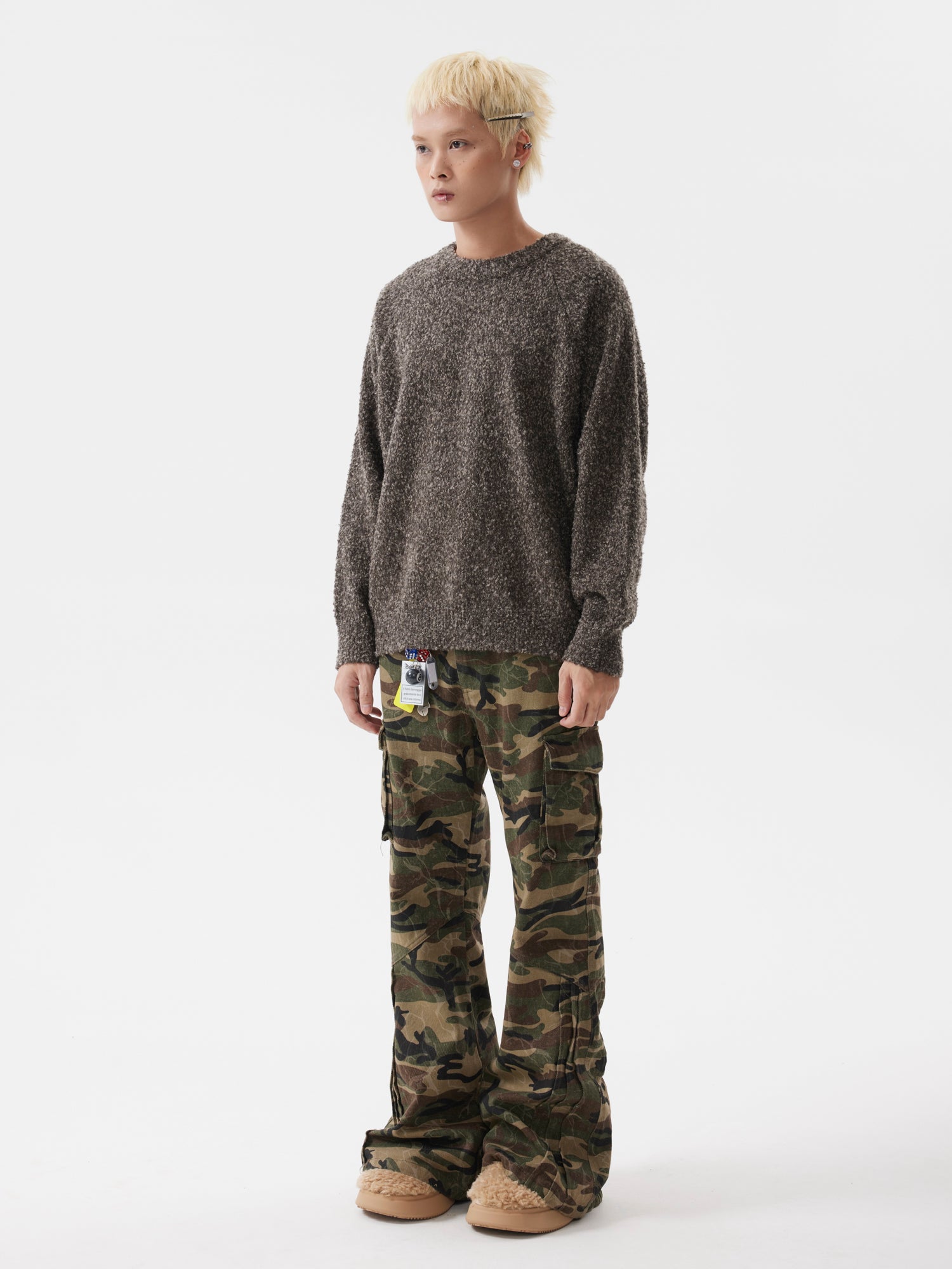 BTSG Lazy Raglan Neck Knit Sweater