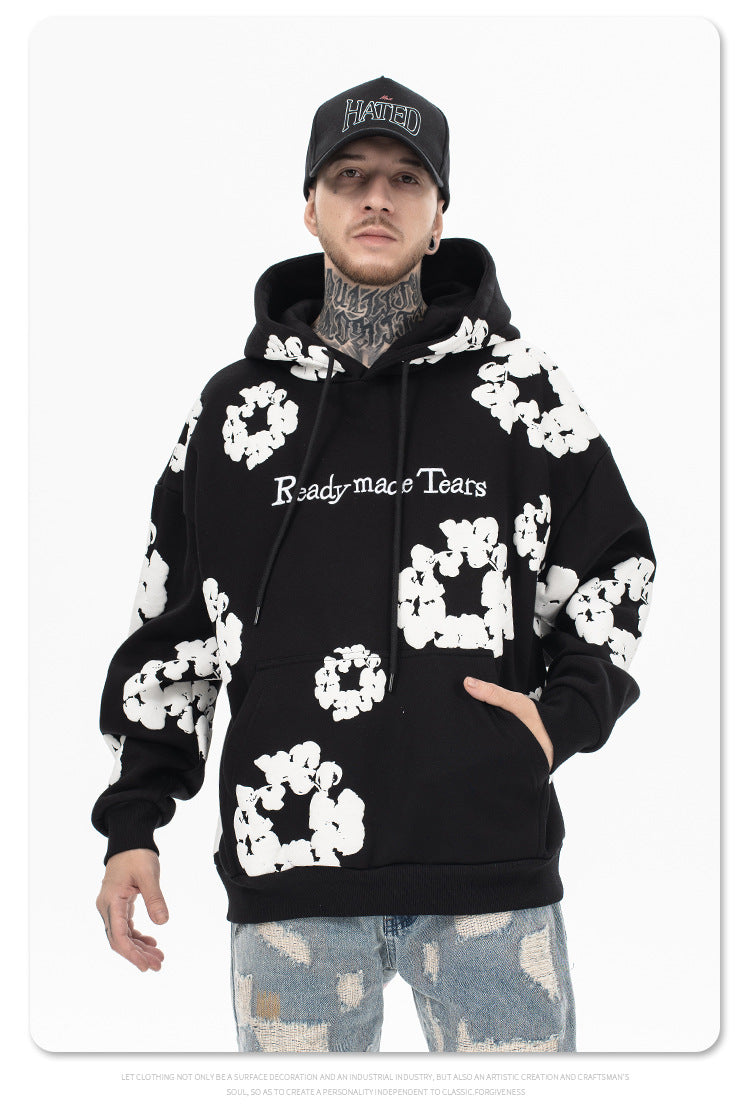 FORGIVNESS  Monogram Embroidery Casual Hoodie