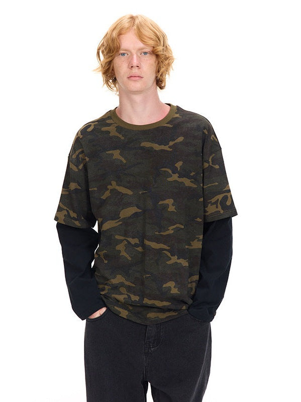 (Clearance) UNF American Vintage Camouflage Vintage Long Sleeve Tee