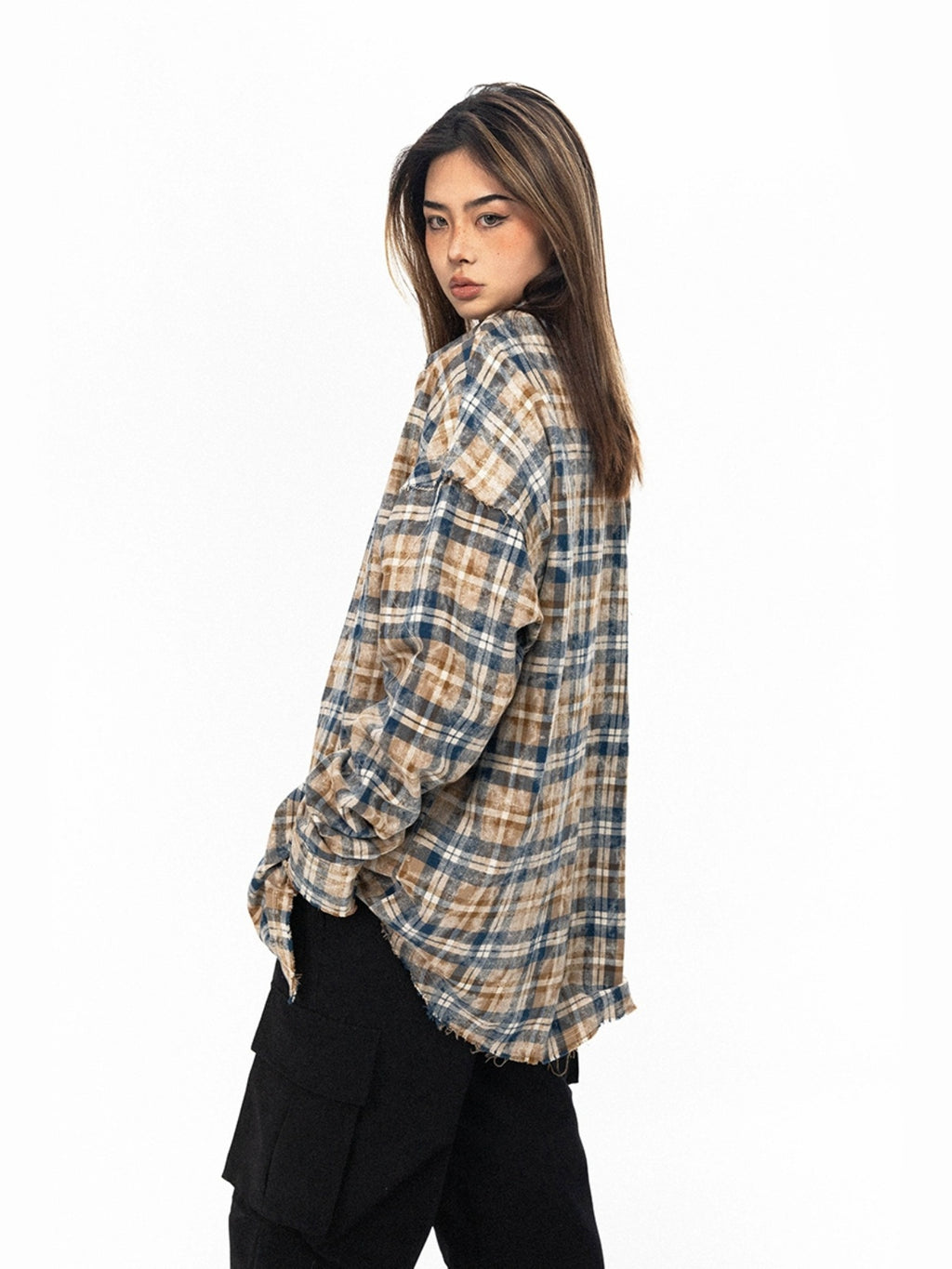 BLACKBB American College Tie-Dye Distressed Lazy Jacket