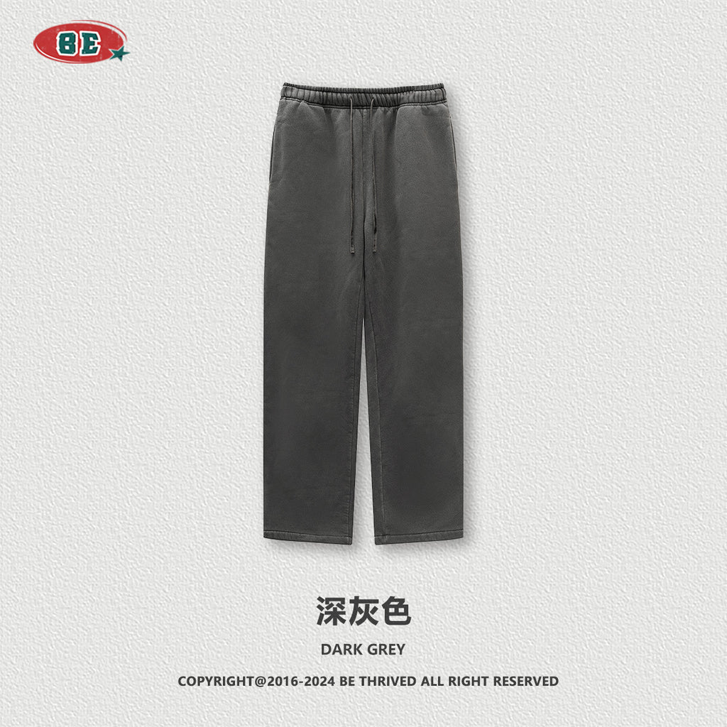 BE Velvet Knitted Straight Sweatpants