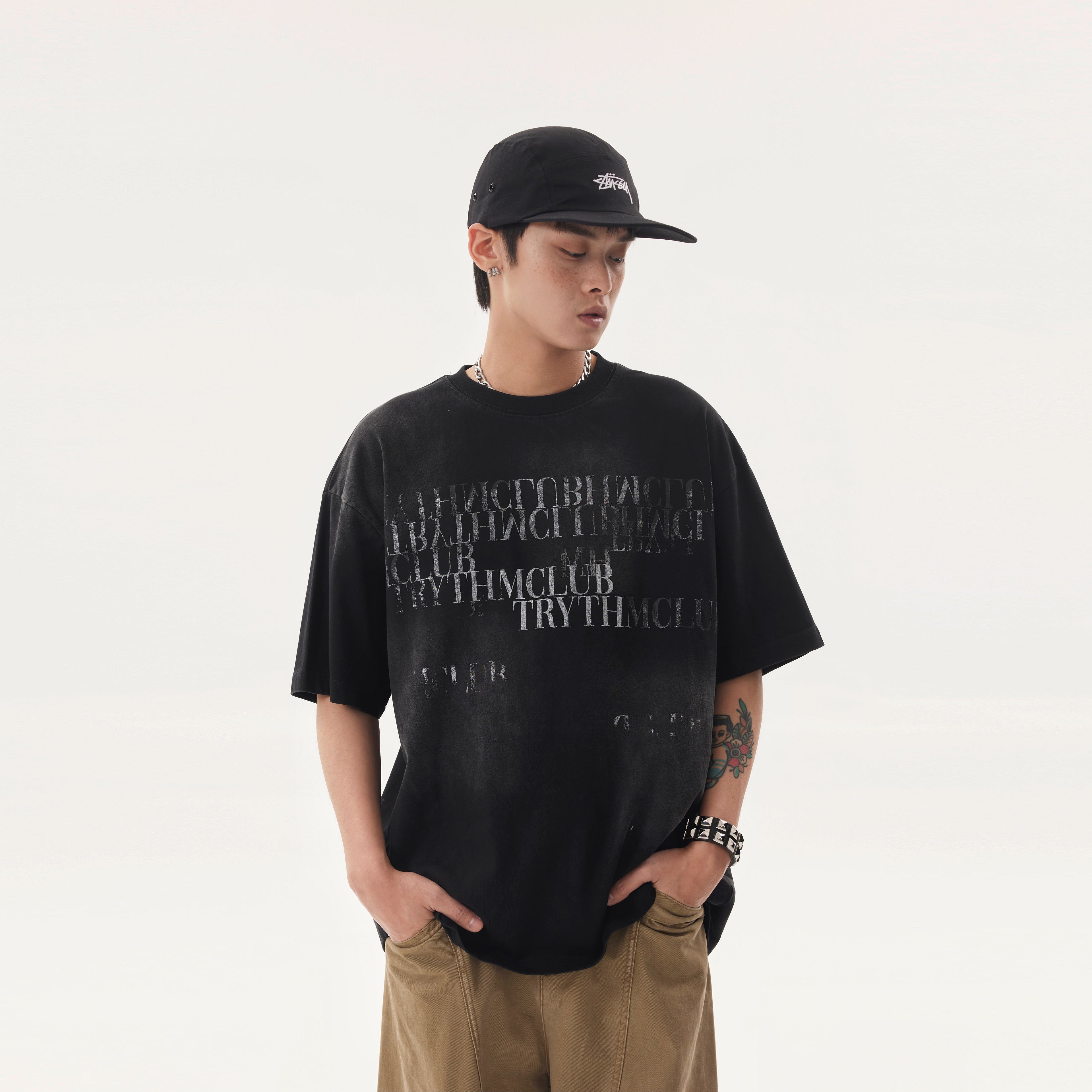 TRYTHMCLUB * American Retro Short Sleeve Tee