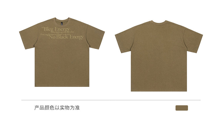 BLACKBB American Retro Letter Print Short Sleeve Tee