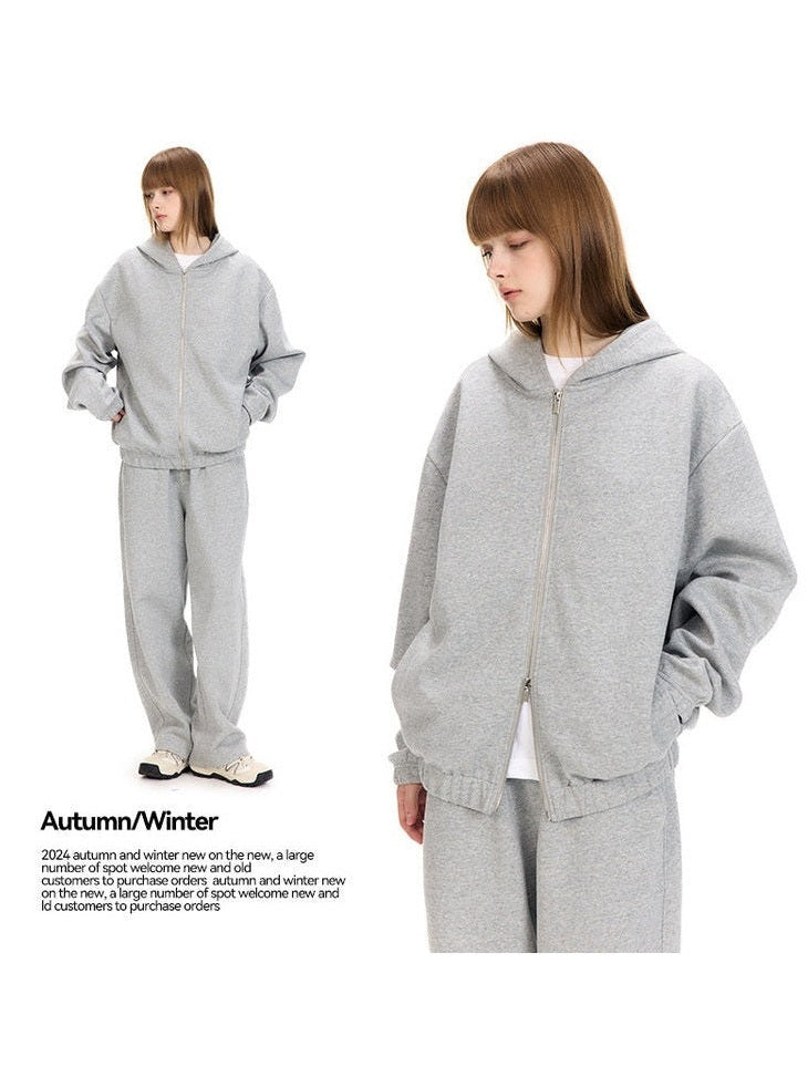 UNF 380G Oversized Zip Hoodie with Sweatpants