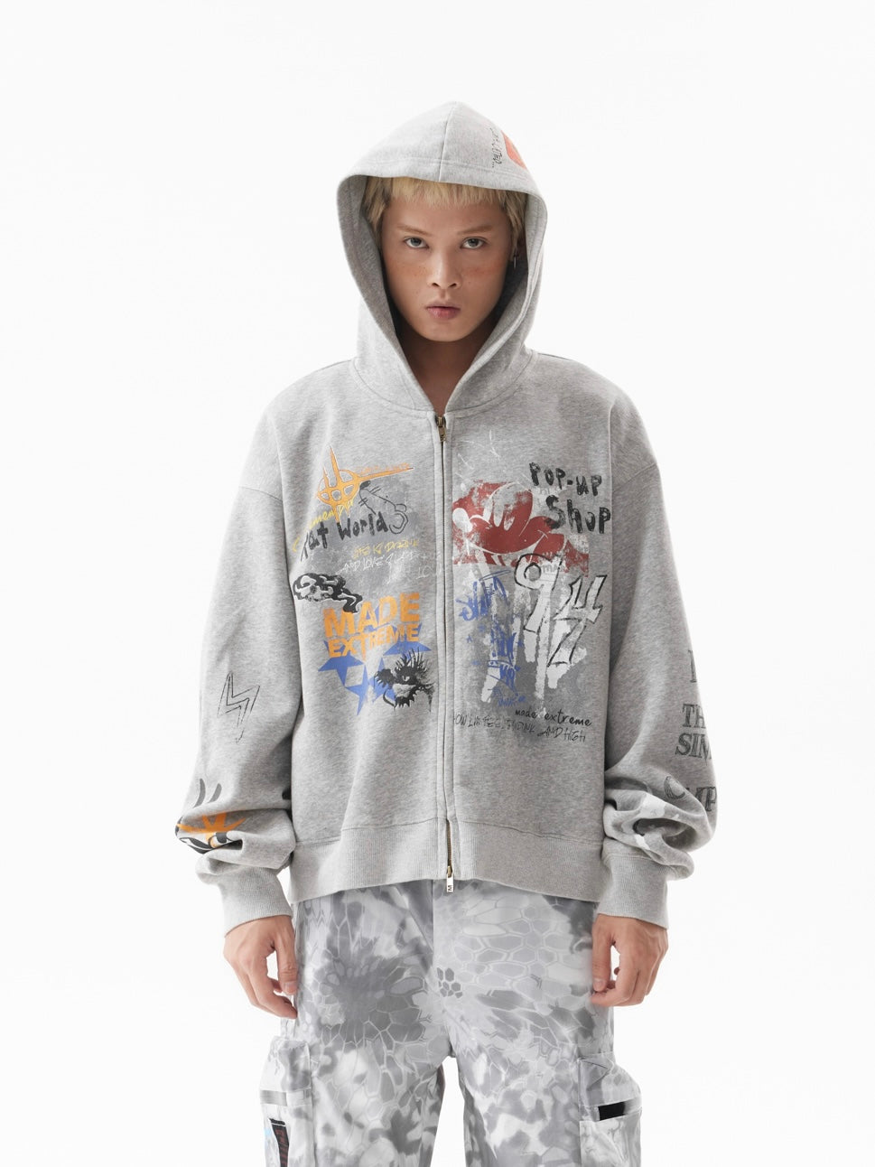 MADEEXTREME KAI CENAT Graffiti Zipped Hoodie