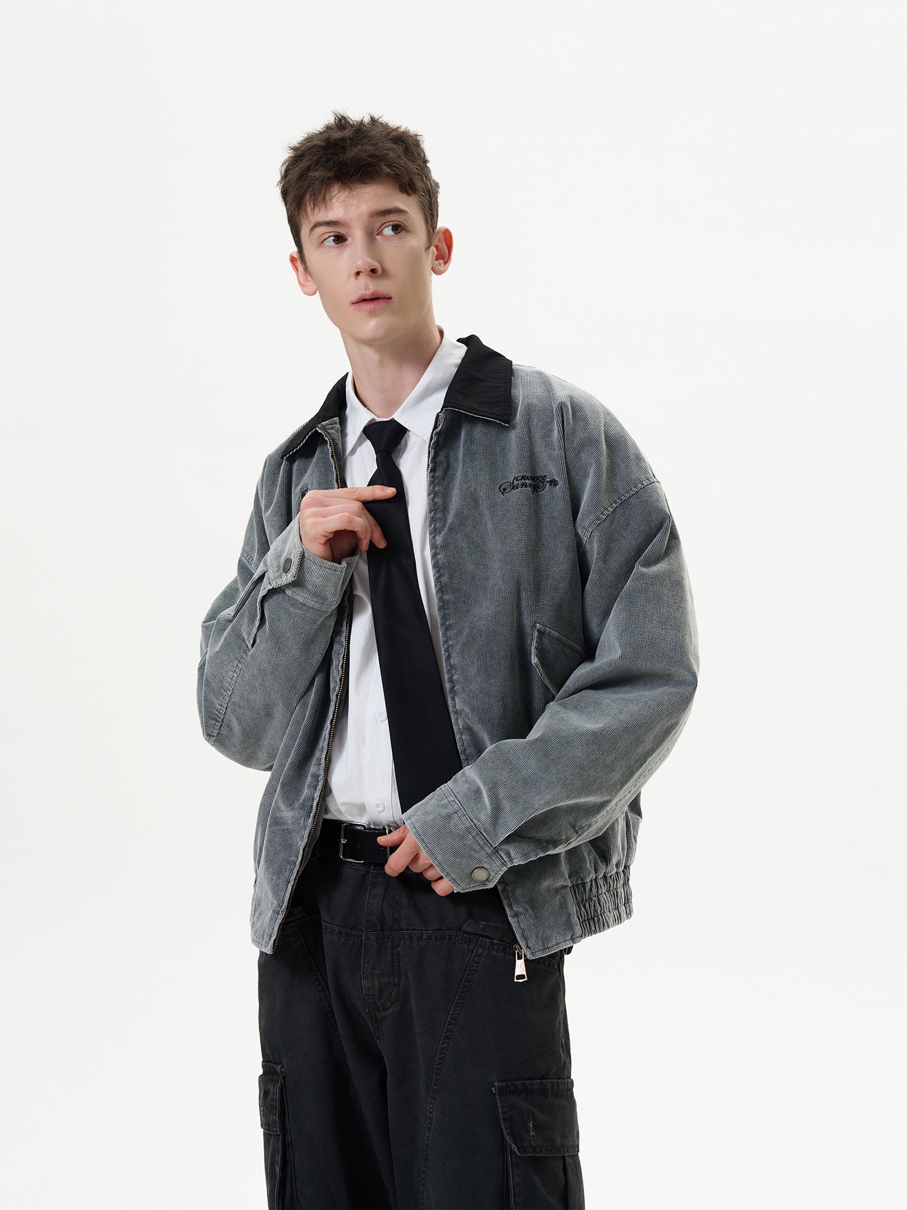 MADWITCH Distressed Corduroy Jacket