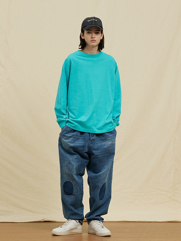 UNF Heavy 100% Cotton Loose Basic Understooth Long Sleeve Tee