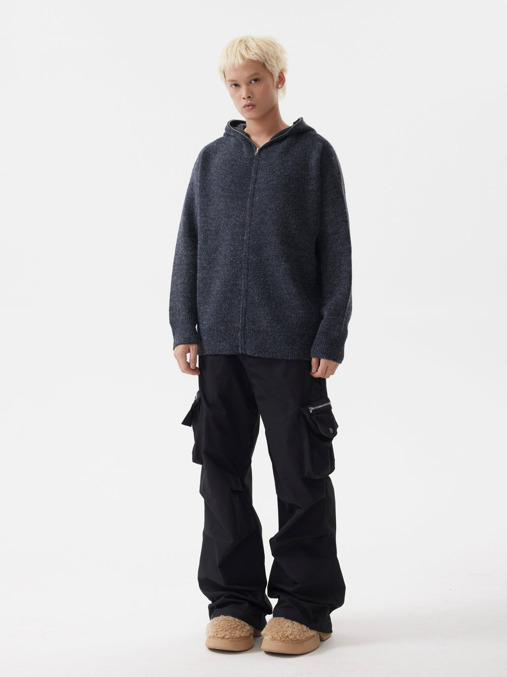 BTSG Slouchy Zip Cardigan Hoodie