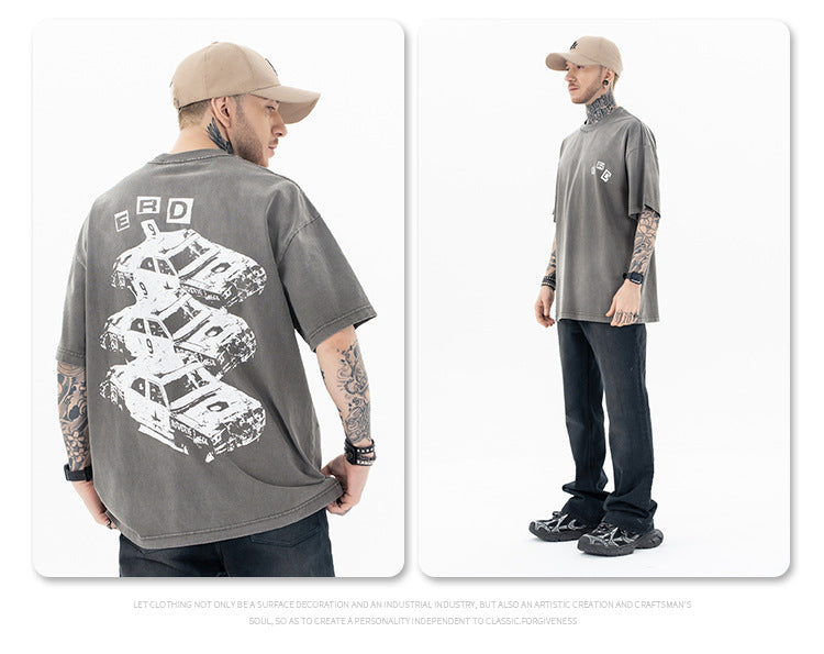 FORGIVNESS Wash Gradient Heavy Logo Short Sleeve Tee