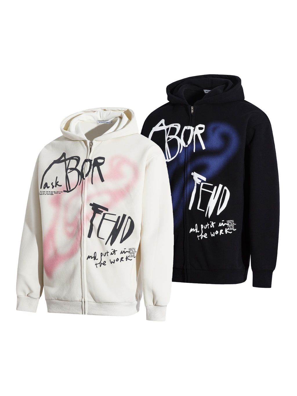 BF. BORFENDED VINTAGE GRAFFITI Zip Hoodie