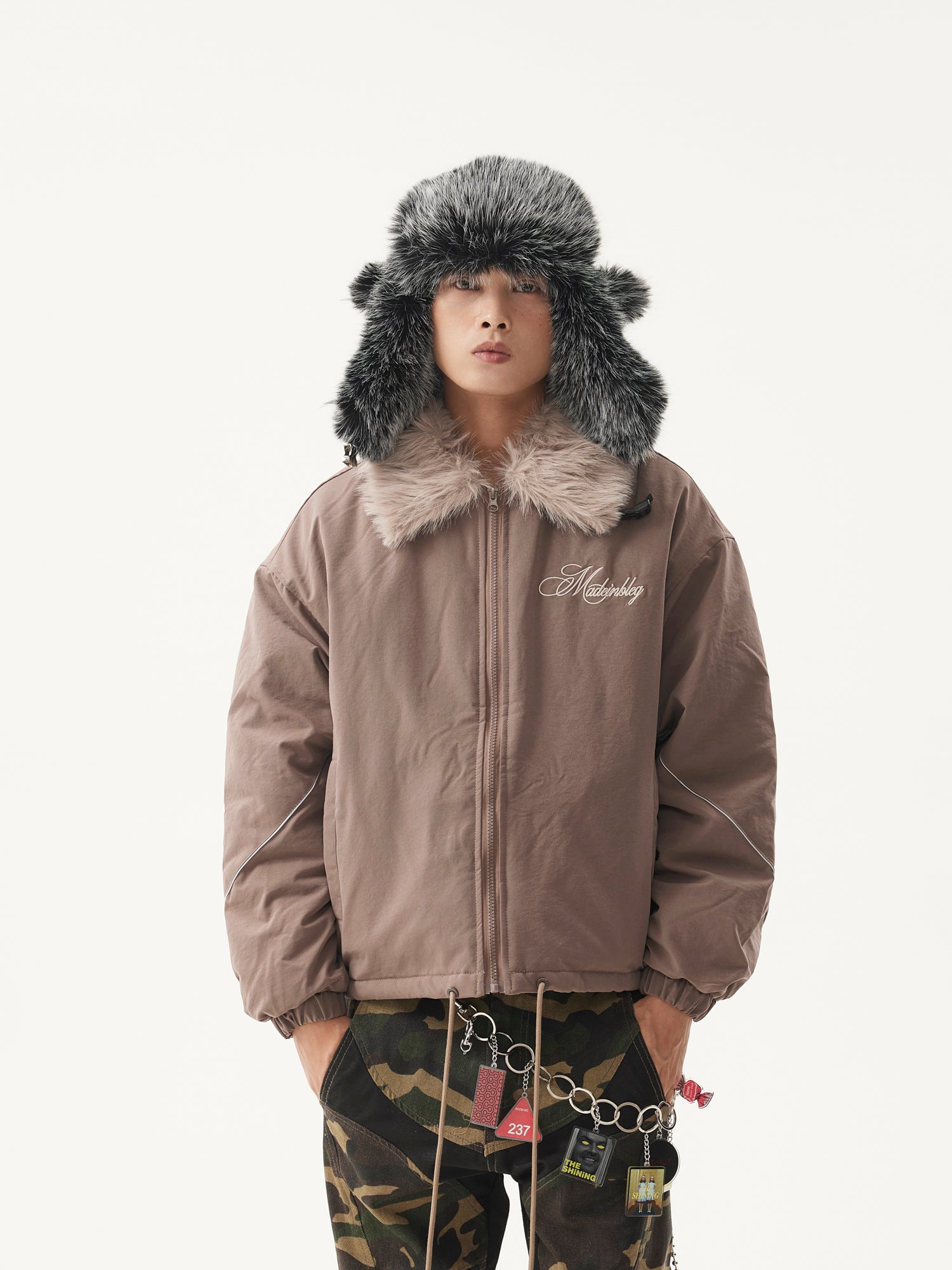 BTSG Fur Collar Cargo Jacket