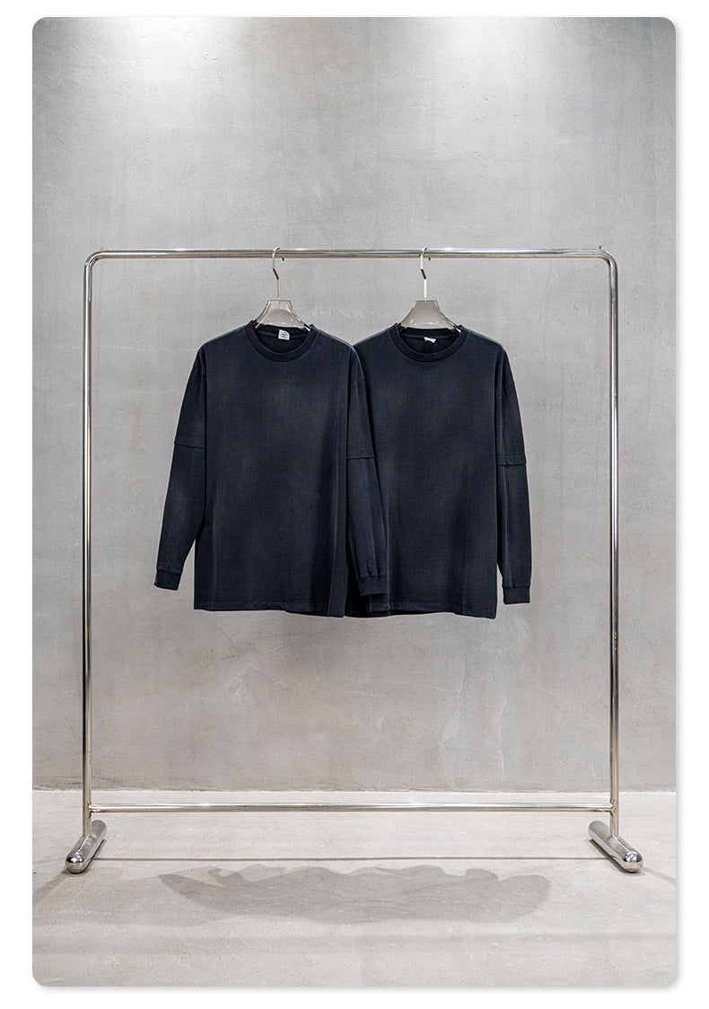 BE Washed 100% Cotton Long 2 Sleeve Tee