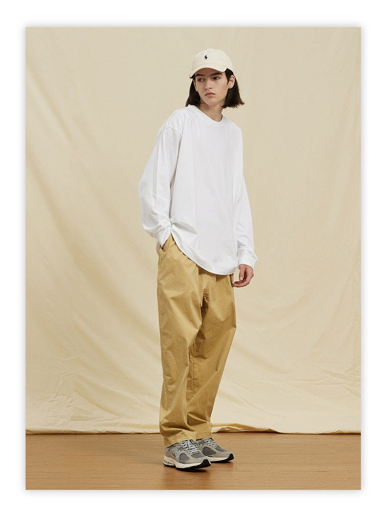 UNF Heavy 100% Cotton Loose Basic Understooth Long Sleeve Tee