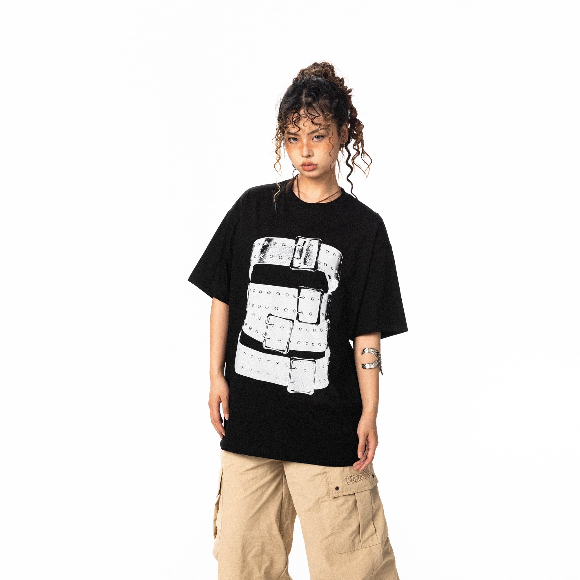 BLACKBB Original§ Print T-Shirt Niche Design Round Neck Tee