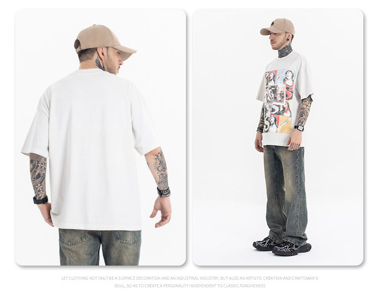 FORGIVNESS  High Street Vintage Washed Retro Distressed Short Sleeve Tee