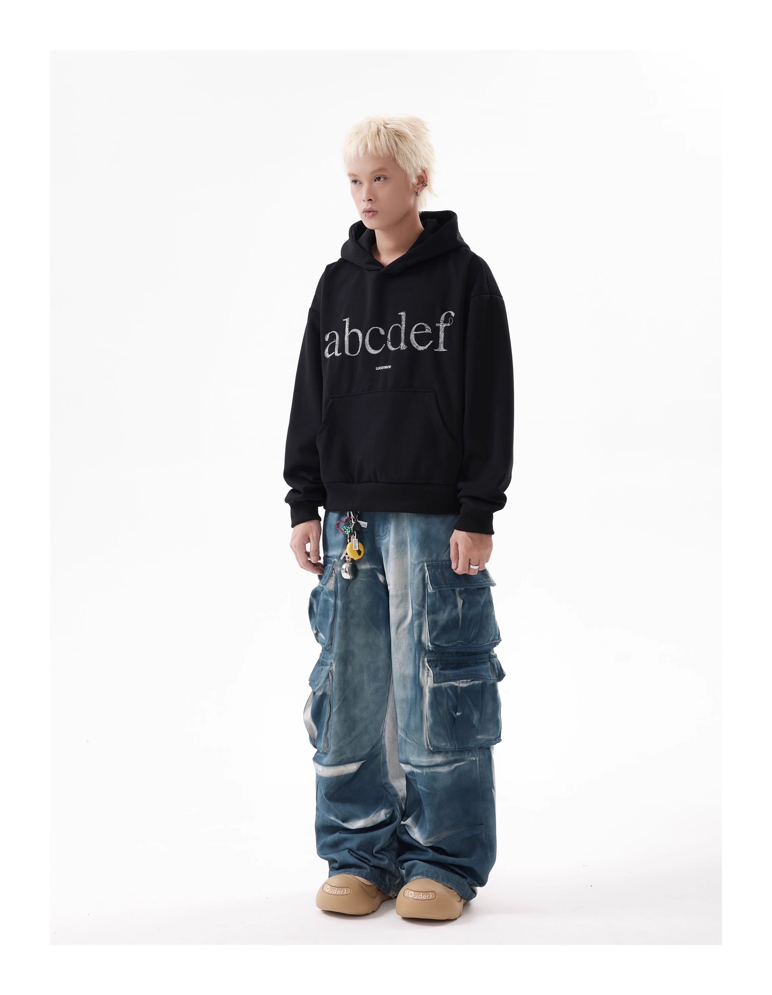 BTSG Tie-Dye Gradient Structure Cargo Jeans